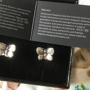 Giovanni Raspini Sterling Silver Butterfly Earrings